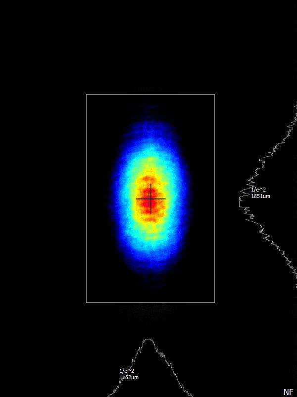 Near field beam profile of 0405 nm laser
