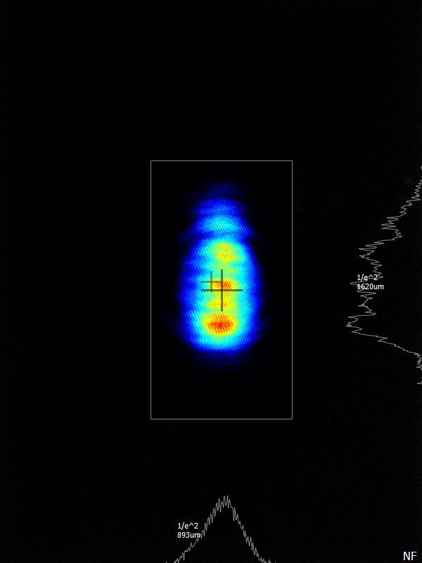 Near field beam profile of 0488 nm laser