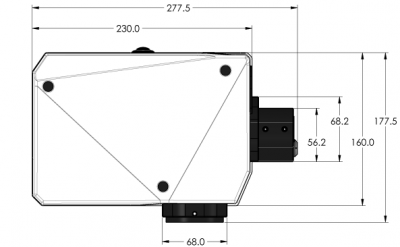 LLTF Contrast mechanical drawing top view