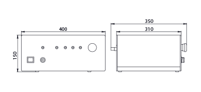 QX500 laser power supply outline drawing